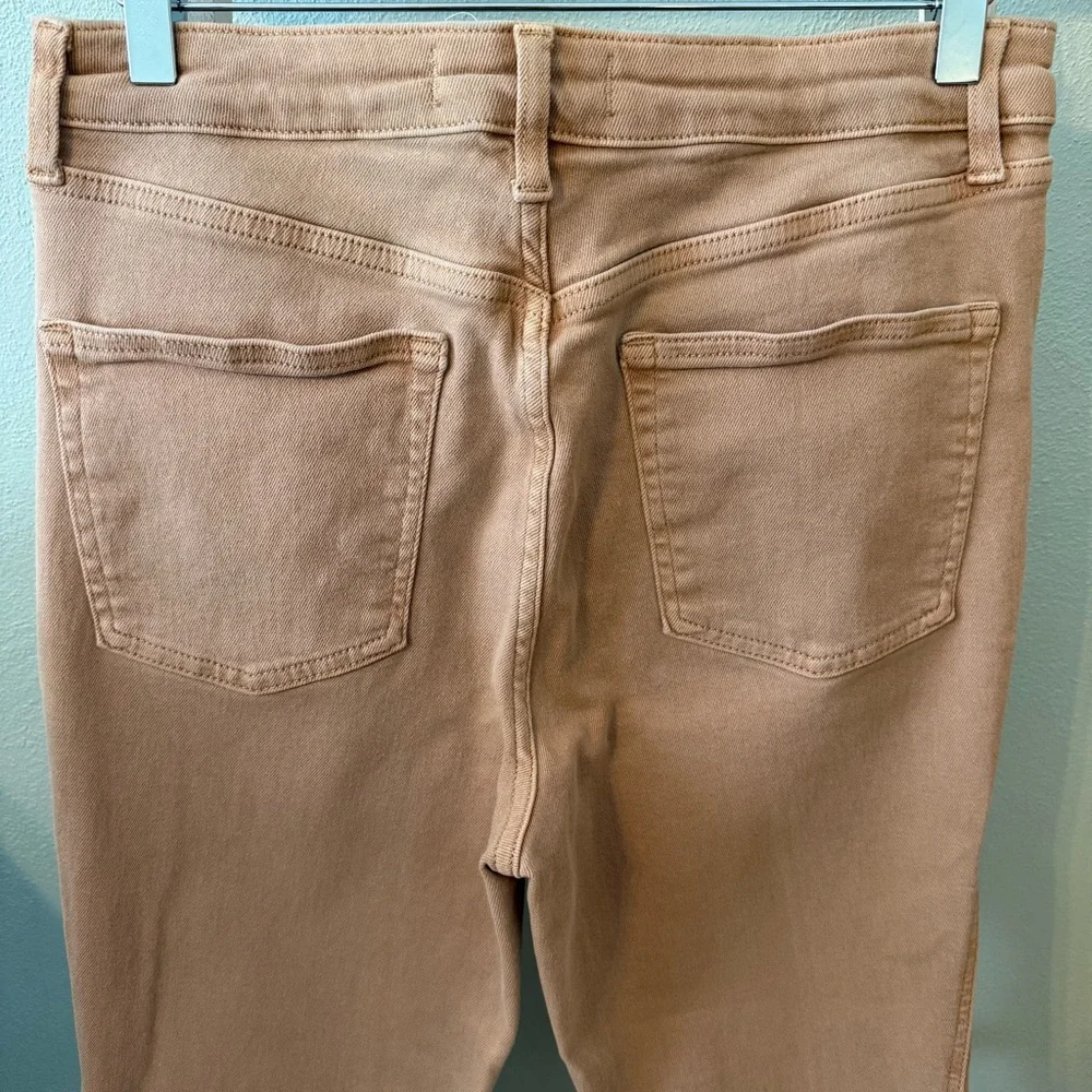We The Free Women's Tan Cream Skinny Frayed Hem Jeans Size 31 High Waist - Picture 5 of 11